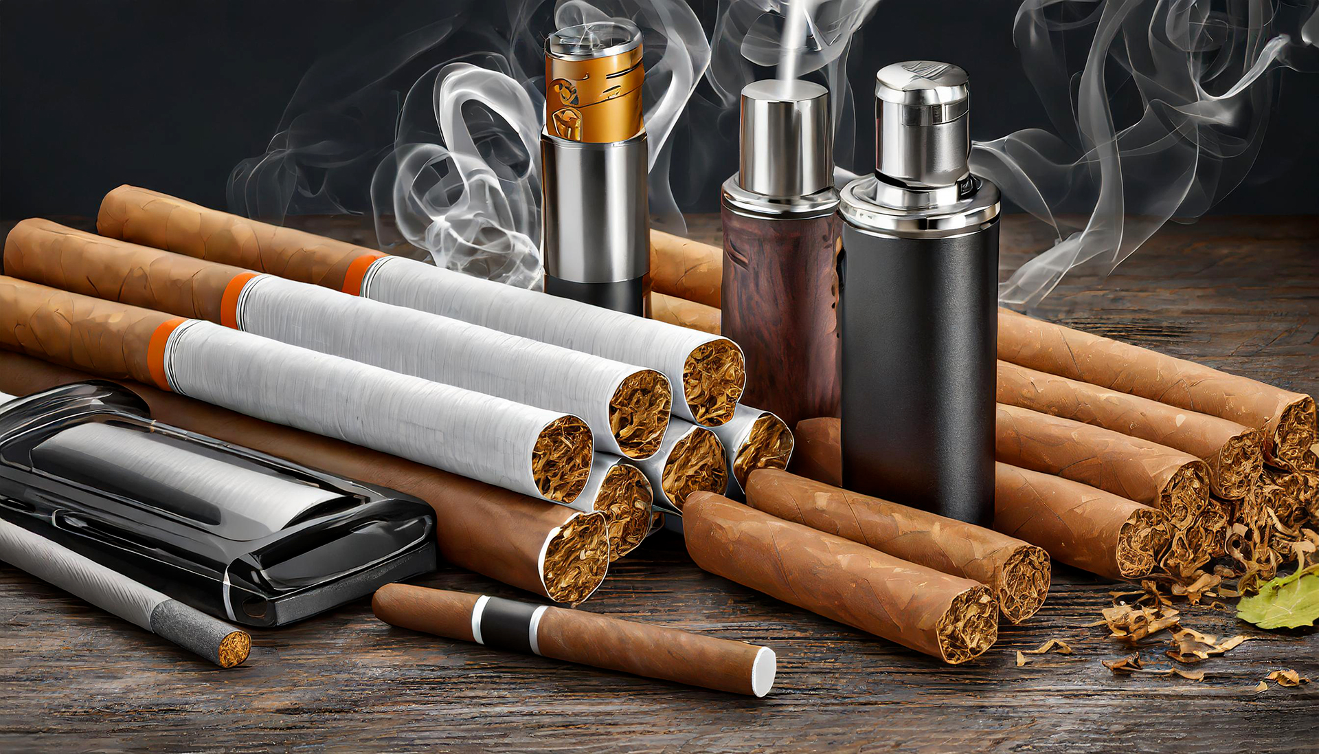 Sigarette classiche, elettroniche e sigari